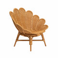 Rattan Lounge Stuhl Blumenschale Natur 90cm