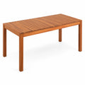 Rechteckiger Outdoor-Esstisch aus Akazienholz Braun