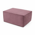 Rechteckiger Hocker aus Stoff Rosa 80x60x40 cm