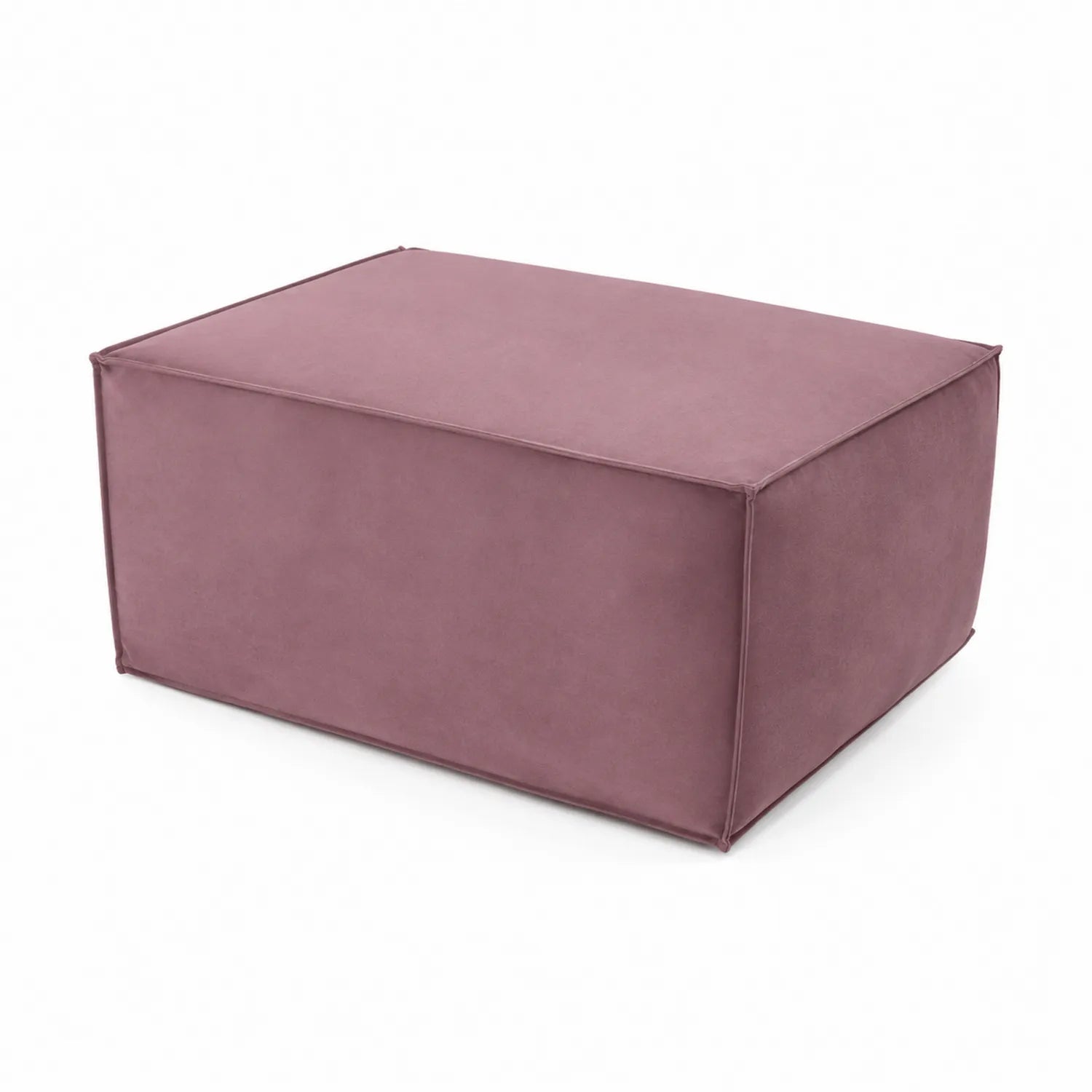 Rechteckiger Hocker aus Stoff Rosa 80x60x40 cm
