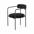 Metallstuhl mit Polyester Sitz Schwarz