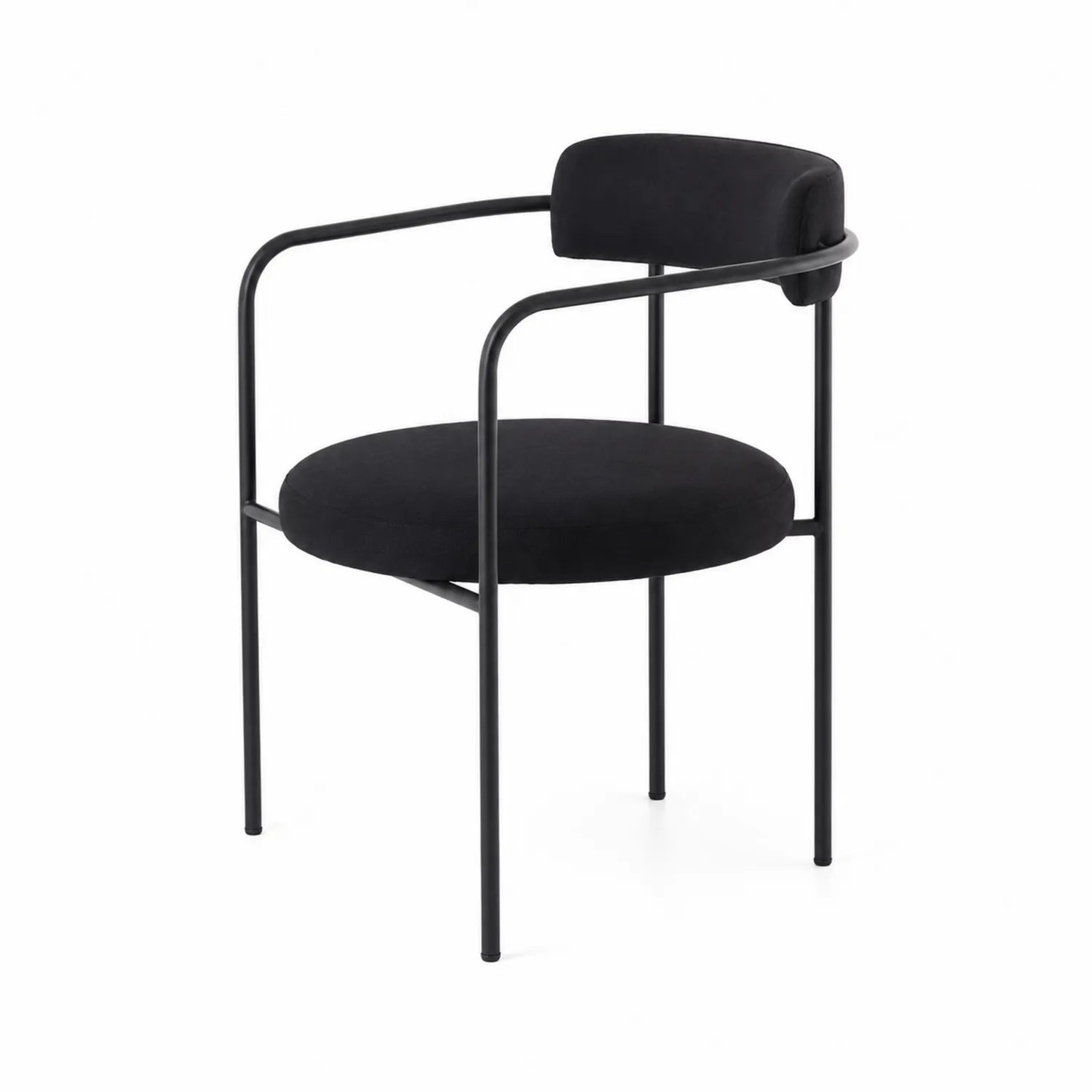 Metallstuhl mit Polyester Sitz Schwarz