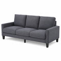 3-Sitzer Sofa Rechteckig Polyester Dunkelgrau