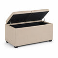 Sitzbank mit Stauraum aus Kunstleder Beige