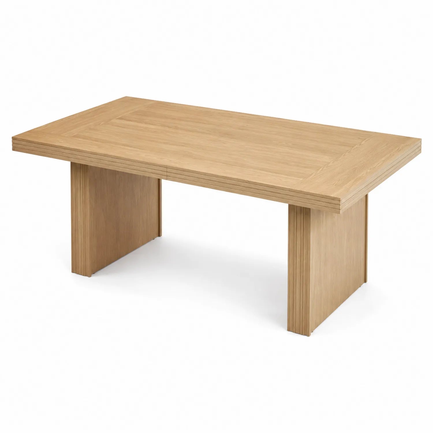 Rechteckiger Holzesstisch mit Eichenfurnier 180x90x75 cm