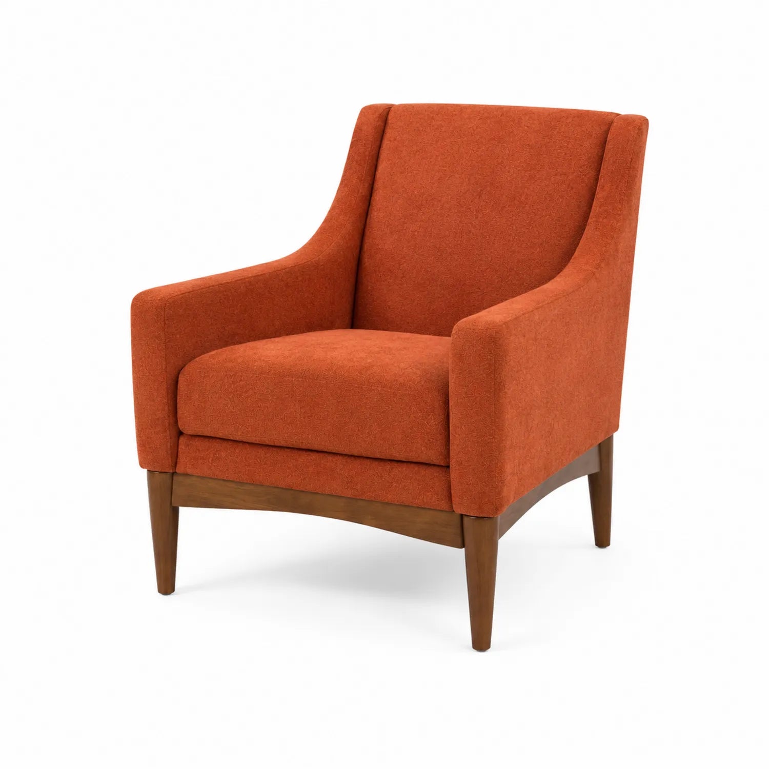 Sessel Polyester Massivholz Orange 85cm x 77cm x 90cm