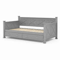 Tagesbett Einzelbett mit Schubladen Kiefernholz Grau 200x90 cm