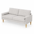 3-Sitzer Sofa Stoff Hellgrau