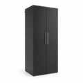 Metallschrank mit zwei Türen 180x90x45cm Schwarz
