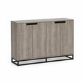 Sideboard Metall Eiche Grau