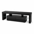 TV-Schrank MDF Gehärtetes Glas Schwarz 160cm