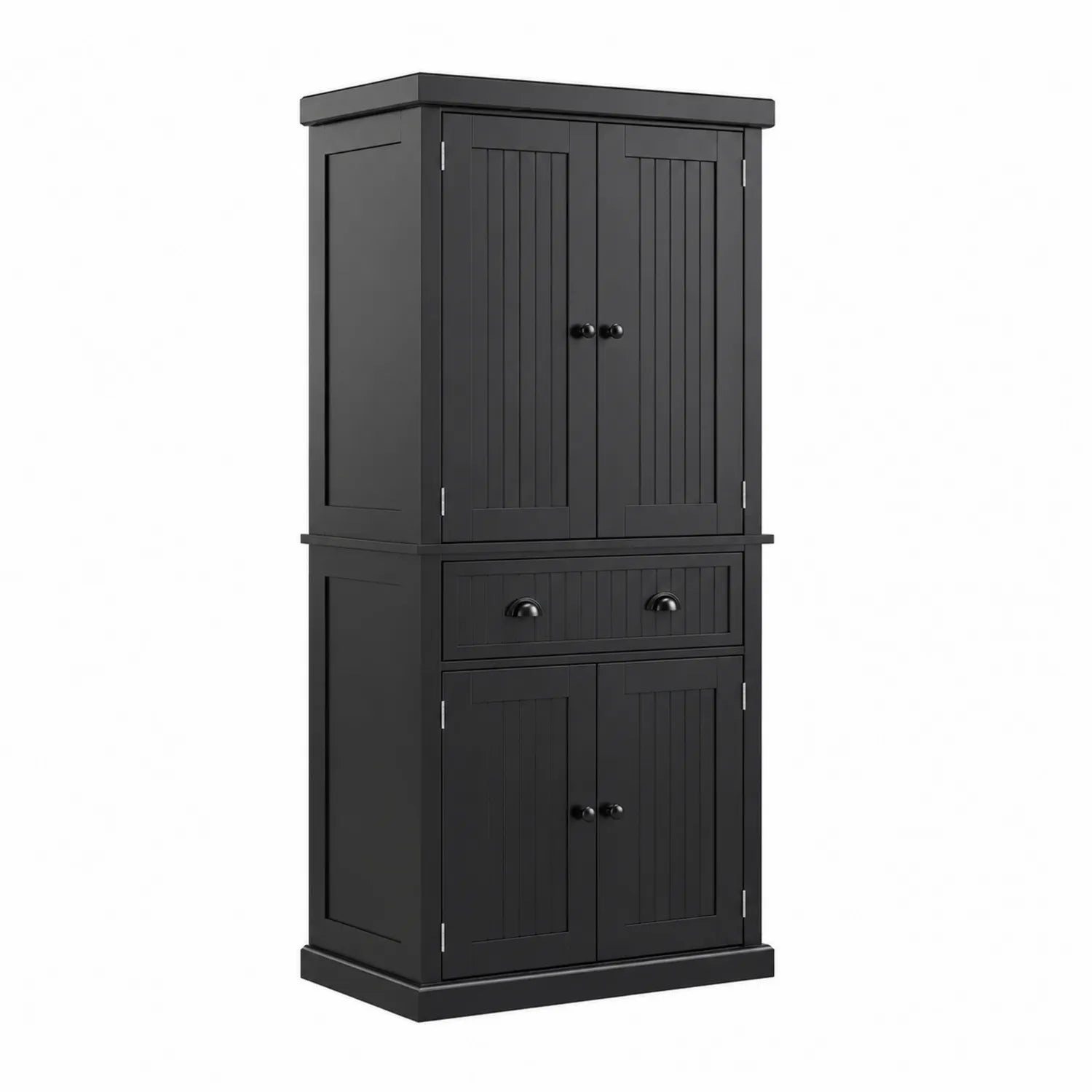 MDF Mehrzweckschrank Schwarz 180x80x40cm