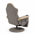 Drehbarer Relaxsessel aus PU-Leder Braun und Beige