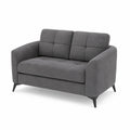 2-Sitzer Sofa Stoff Grau