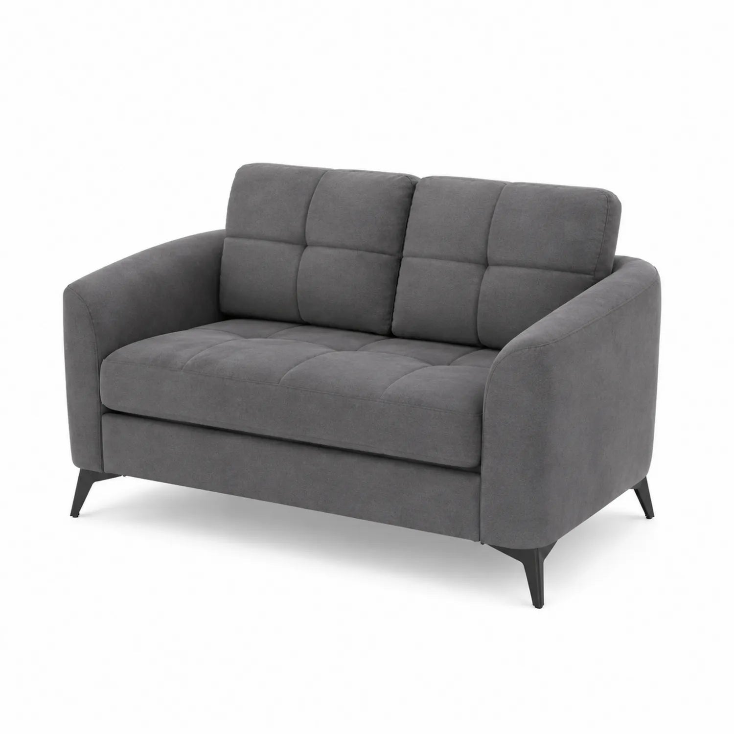 2-Sitzer Sofa Stoff Grau