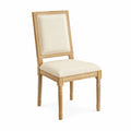 Stuhl aus Massivholz mit Polyesterpolsterung Beige