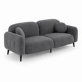 Dreiersofa Stoff Dunkelgrau