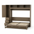 Klappbett aus MDF mit Stauraum in Braun, 200x140 cm