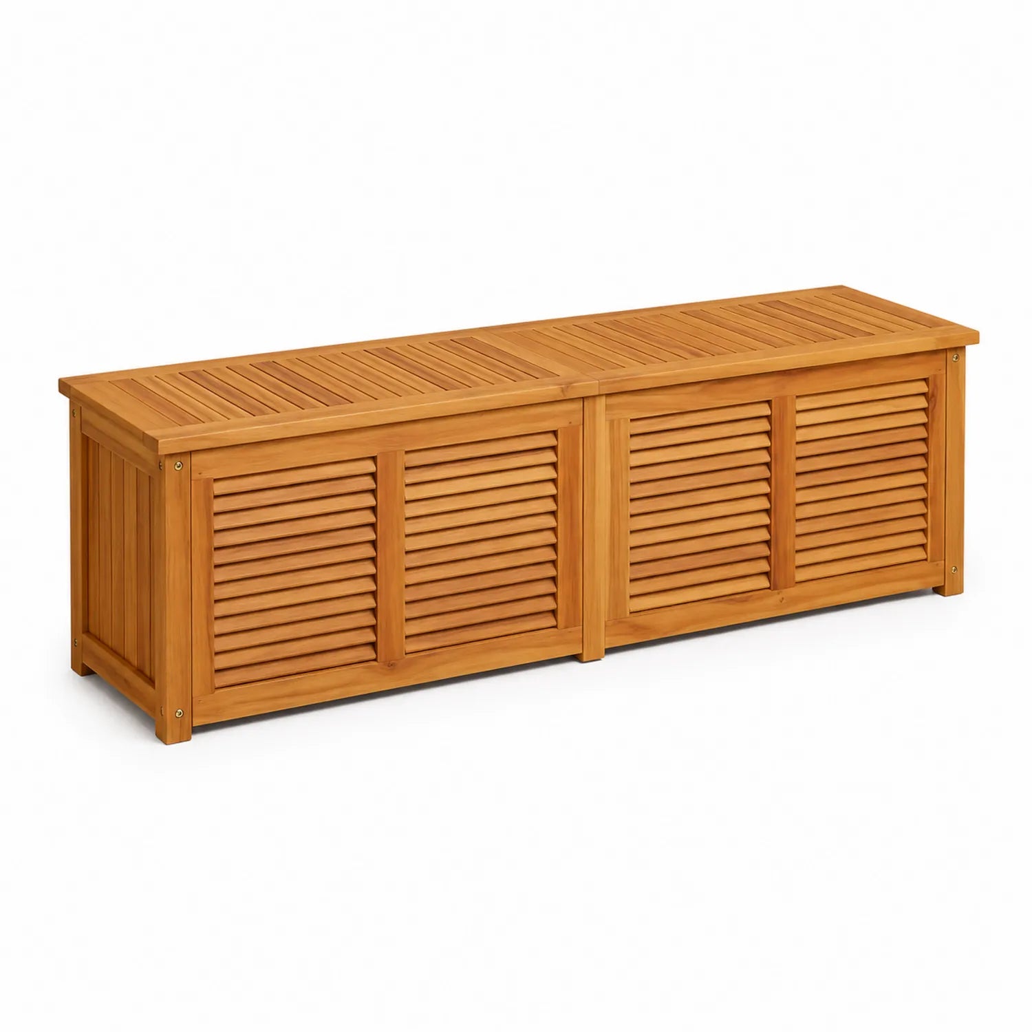 Gartenlagerbox aus Akazienholz 120 x 45 x 45 cm Natur